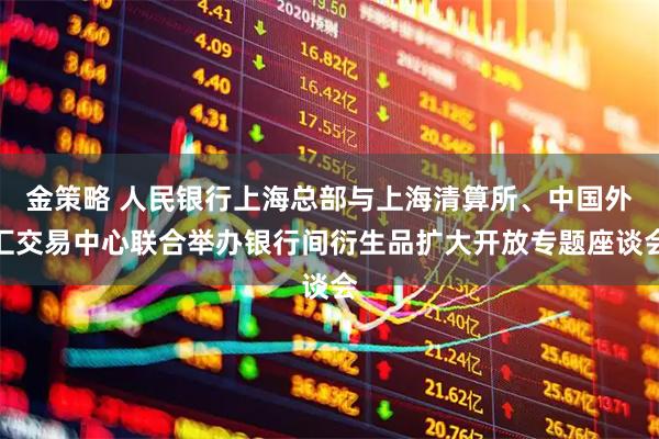 金策略 人民银行上海总部与上海清算所、中国外汇交易中心联合举办银行间衍生品扩大开放专题座谈会